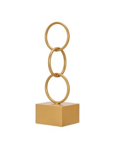 Figurine Décorative Anneaux Doré Métal (12,5 x 40,5 x 12,5 cm)