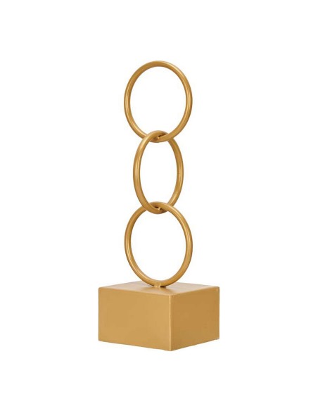Figurine Décorative Anneaux Doré Métal (12,5 x 40,5 x 12,5 cm)