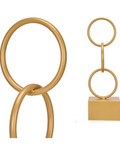Figurine Décorative Anneaux Doré Métal (12,5 x 40,5 x 12,5 cm) 2