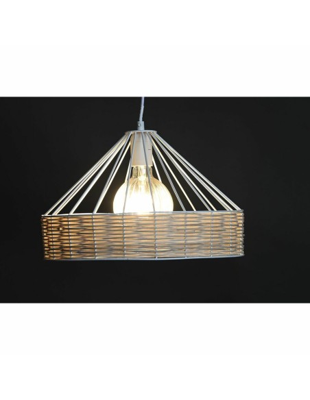 Suspension DKD Home Decor 35 x 35 x 22 cm Noir Métal Rotin 50 W (2 Unités)