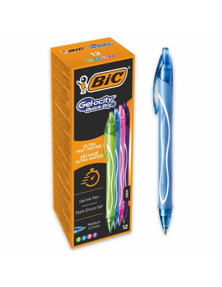 Stylo gel Bic Gel-Ocity Quick Dry 4 Colours 0,3 mm 12 Pièces