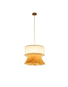 Suspension DKD Home Decor Polyester Bambou (40 x 40 x 39 cm) 2