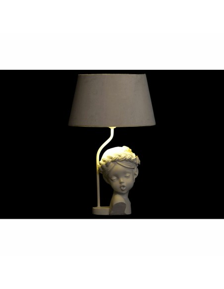Lampe de bureau DKD Home Decor Rouge Résine Rose clair 220 V 50 W 30 x 30 x 49 cm (2 Unités)