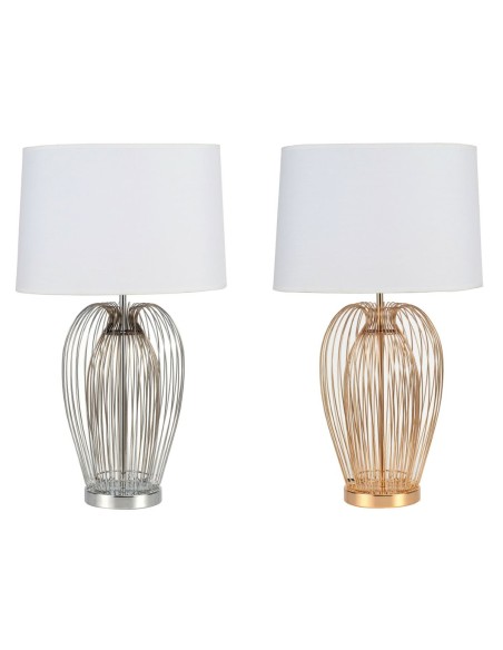 Lampe de bureau DKD Home Decor Métal Blanc 220 V 35 x 35 x 63 cm 50 W (2 Unités)