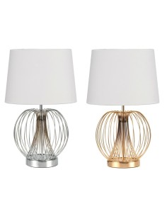 Lampe de bureau DKD Home Decor 32.5 x 32.5 x 52 cm Métal Blanc 220 V 50 W (2 Unités)