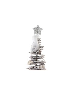 Sapin de Noël DKD Home Decor Naturel Bouleau Enneigé 34 x 34 x 102 cm 2