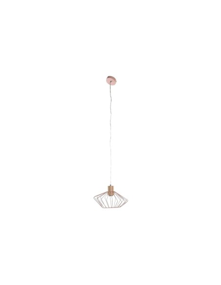 Suspension DKD Home Decor 34 x 34 x 21 cm Argenté Noir Gris Rose Métal Blanc 50 W 60 W Pin