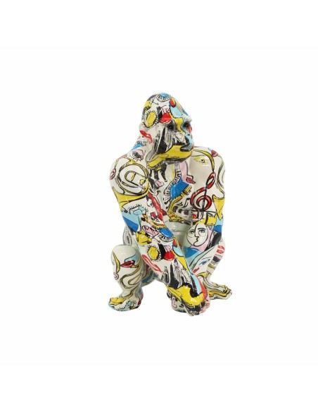 Figurine Décorative DKD Home Decor 14 x 13 x 22 cm Multicouleur Gorille Moderne