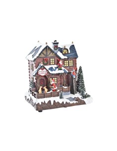 Décoration DKD Home Decor Mouvement Lumière LED Musical Multicouleur Résine 25,5 x 21 x 25 cm (3 Unités)