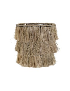 Écran de lampe DKD Home Decor Jute Métal Naturel Frange 40 x 40 x 40 cm