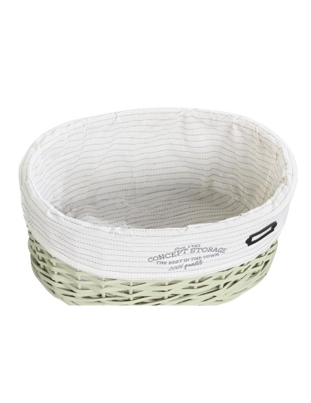 Lot de paniers DKD Home Decor Vert osier 51 x 37 x 56 cm (5 Pièces)