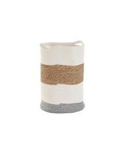 Panier décoratif DKD Home Decor Blanc Fibre naturelle 36 x 36 x 52 cm
