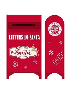 Boîte aux lettres DKD Home Decor Noël Blanc Rouge Métal 34,5 x 21,5 x 61,5 cm