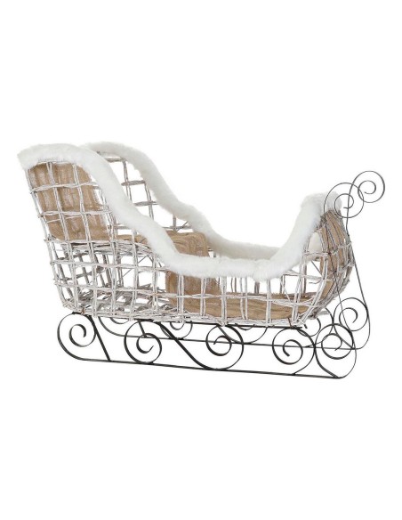 Décorations de Noël DKD Home Decor Lumière LED Traîneau Blanc 90 x 46 x 62 cm