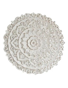 Décoration murale DKD Home Decor Blanc Mandala Bois MDF (90 x 2 x 90 cm)
