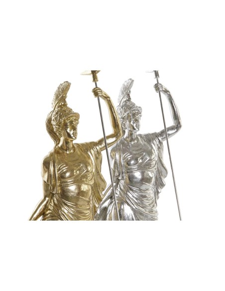 Figurine Décorative DKD Home Decor 16,5 x 10,5 x 50 cm Argenté Doré Néoclassique (2 Unités)