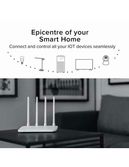 Router Xiaomi WiFi Router 4С Blanc Mini USB Ethernet LAN USB x 3 Wi-Fi 300 Mbps