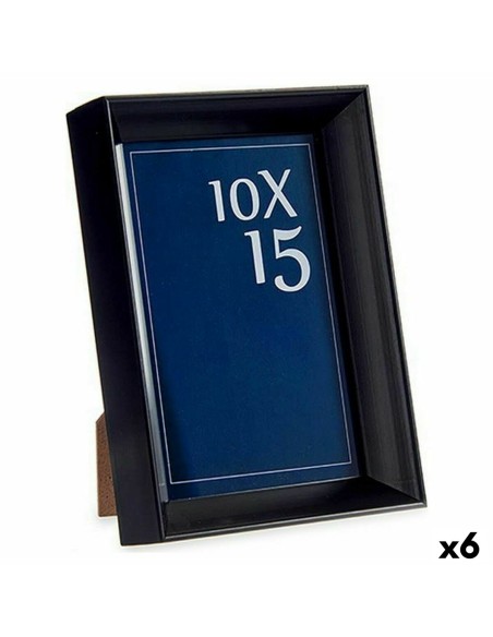 Cadre photo Noir Plastique verre (12,2 x 3,5 x 17,3 cm) (6 Unités)