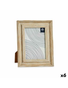 Cadre photo Verre Doré Bois Marron Plastique (19 x 2 x 24 cm) (6 Unités)