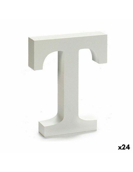 Lettre Pincello T Blanc 2 x 16 x 14,5 cm (24 Unités)