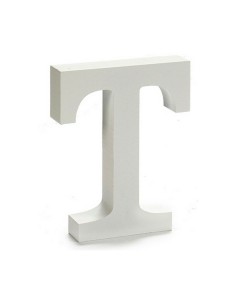 Lettre Pincello T Blanc 2 x 16 x 14,5 cm (24 Unités) 2