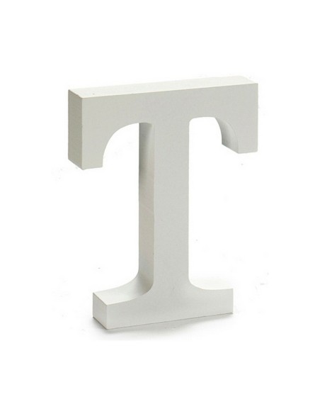 Lettre Pincello T Blanc 2 x 16 x 14,5 cm (24 Unités)