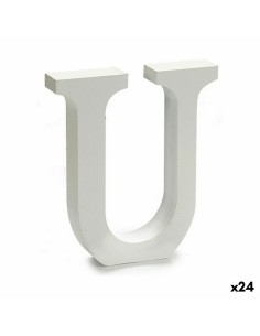 Lettre Pincello U Blanc 2 x 16 x 14,5 cm (24 Unités)