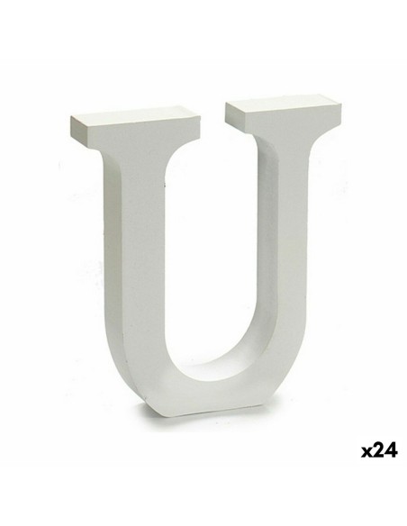 Lettre Pincello U Blanc 2 x 16 x 14,5 cm (24 Unités)