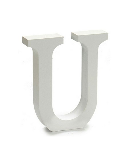 Lettre Pincello U Blanc 2 x 16 x 14,5 cm (24 Unités)