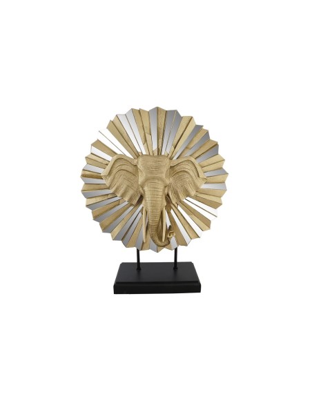 Figurine Décorative DKD Home Decor 47 x 18 x 56,5 cm Eléphant Doré
