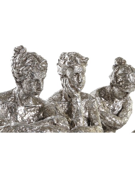 Figurine Décorative DKD Home Decor 17 x 15 x 26 cm Femme Argenté (3 Unités)