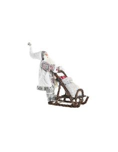 Décorations de Noël DKD Home Decor Père Noël Gris Bois 42 x 22 x 48 cm