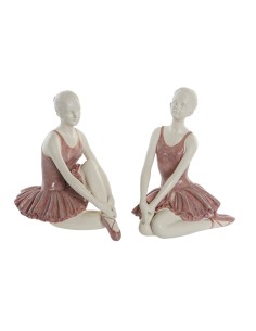 Figurine Décorative DKD Home Decor Romantique Danseuse Classique 16 x 11 x 17 cm (2 Unités)