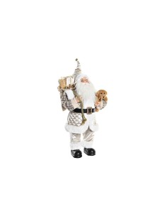 Décoration DKD Home Decor Père Noël Gris PVC 37 x 20 x 60 cm