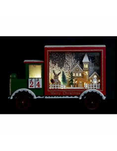 Calendrier de l’Avent DKD Home Decor Camion Lumière LED Bois MDF (31 x 9 x 20 cm) 2