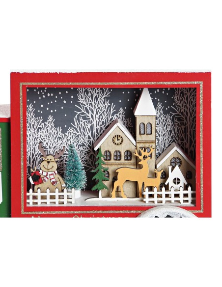 Calendrier de l’Avent DKD Home Decor Camion Lumière LED Bois MDF (31 x 9 x 20 cm)