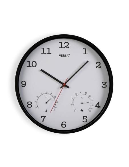 Horloge Murale Versa Blanc Plastique 4,3 x 35,5 x 35,5 cm