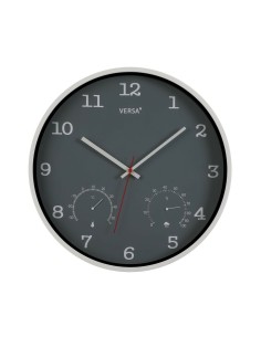 Horloge Murale Versa Gris Plastique (4,3 x 35,5 x 35,5 cm)
