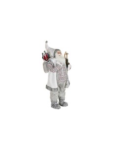 Décorations de Noël DKD Home Decor Père Noël Gris PVC Bois 60 x 50 x 124 cm