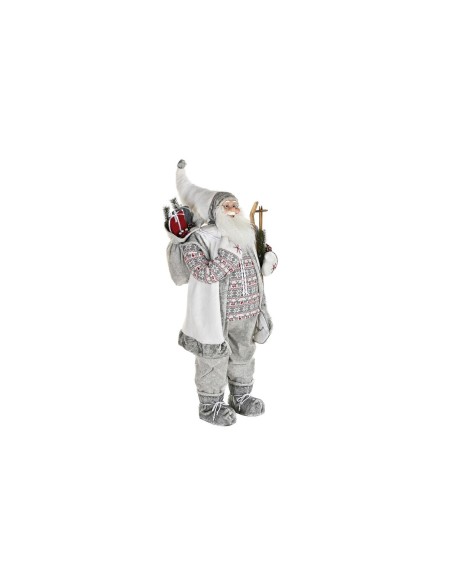 Décorations de Noël DKD Home Decor Père Noël Gris PVC Bois 60 x 50 x 124 cm
