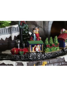 Décorations de Noël DKD Home Decor Ville Lumière LED Résine PVC (47 x 36 x 34 cm) 2