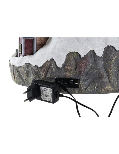 Décorations de Noël DKD Home Decor Ville Lumière LED Résine PVC (47 x 36 x 34 cm)