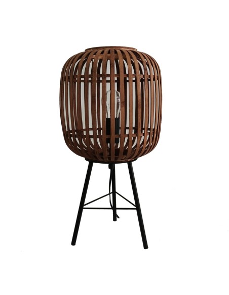 Lampe de bureau Versa Marron Métal Tissu Bambou (25 x 50 x 25 cm)
