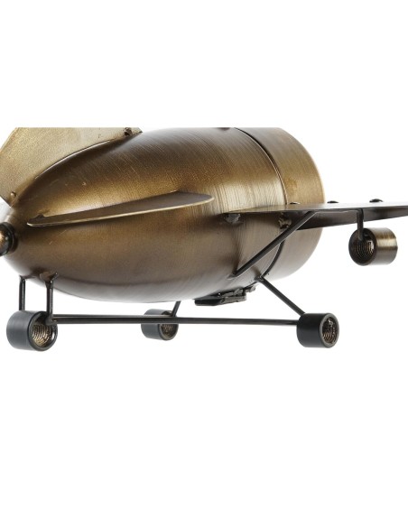 Horloge de table DKD Home Decor 42 x 23 x 14 cm Avion Fer (2 Unités)