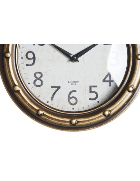 Horloge Murale DKD Home Decor 28,5 x 8 x 50 cm Verre Fer Vintage (2 Unités)