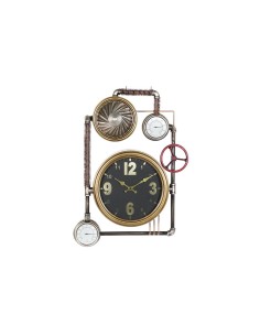 Horloge Murale DKD Home Decor Vannes Verre Doré Fer (50,5 x 12 x 73 cm)