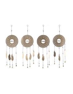 Figurine Décorative DKD Home Decor Doré Plumes 25 x 1 x 77 cm