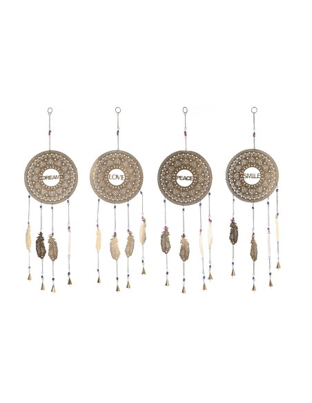 Figurine Décorative DKD Home Decor Doré Plumes 25 x 1 x 77 cm