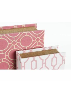 Caisse DKD Home Decor Livre Toile Bois 20 x 8 x 26 cm (2 Unités) 2