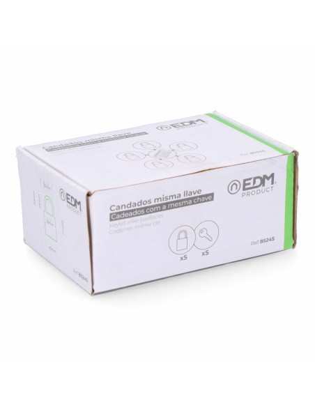 Verrouillage des clés EDM 85245 Laiton 40 x 23 mm (5 Unités)